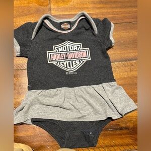 Harley-Davidson Gray Baby Onesie